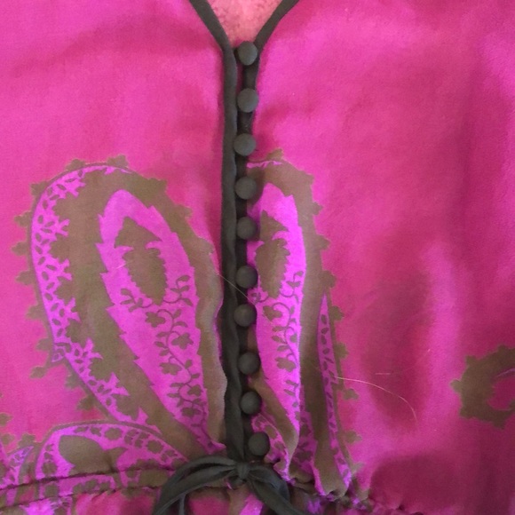 Kenar | Purple sheer paisley blouse top - Picture 7 of 12